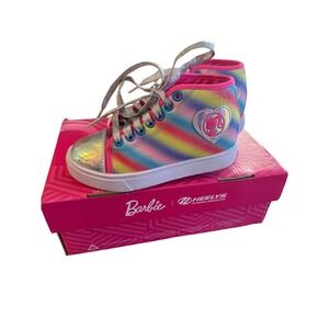 Barbie Heelys Rainbow Glitter High Top Roller Shoes Youth Size 13C